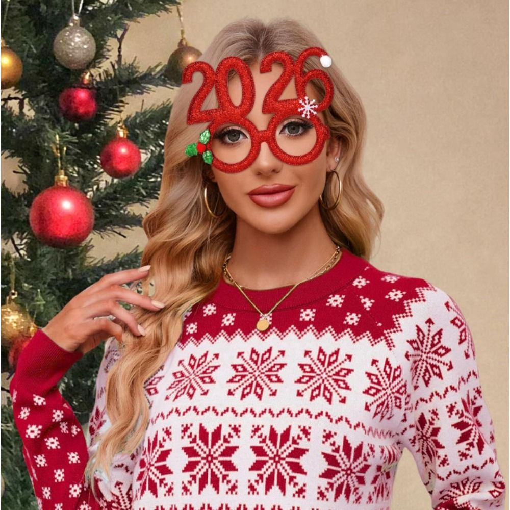 Рождественскиебокалысцифрами2026дляукрашениярождественскойвечеринки1шт.4шт.