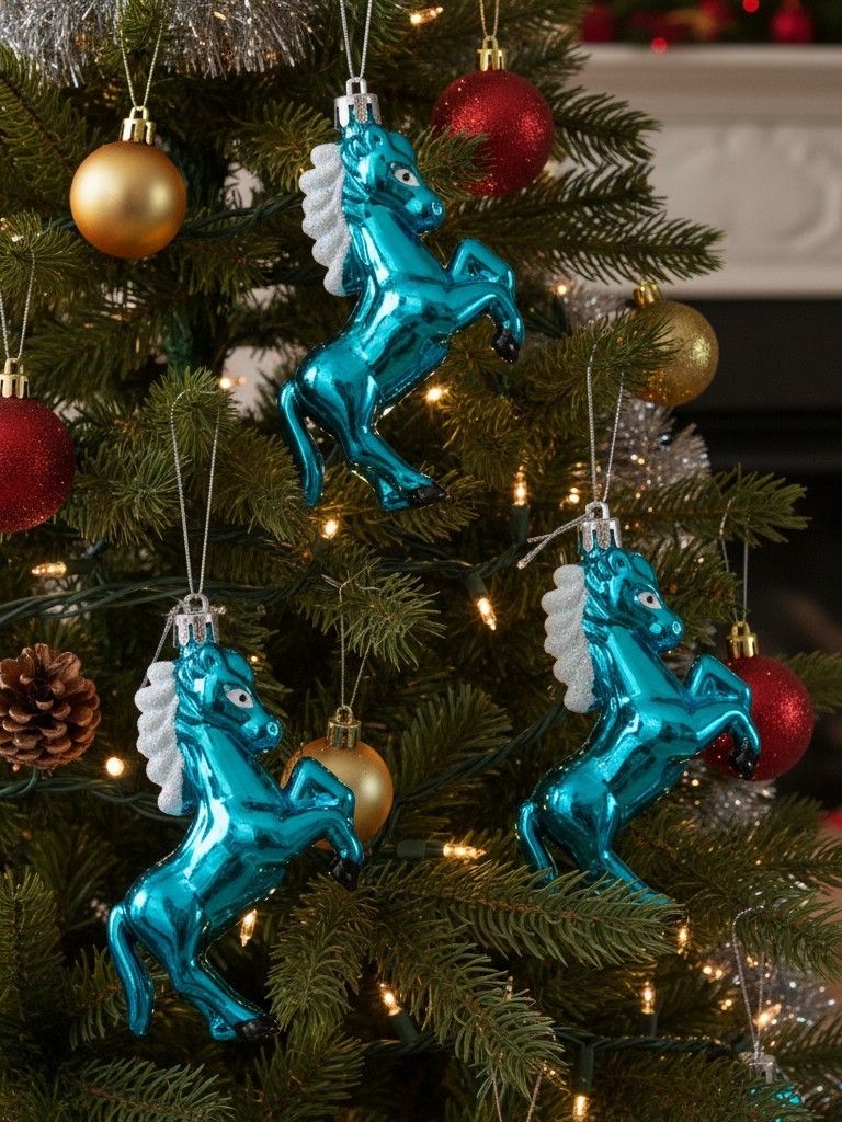 Елочнаяигрушка10смЛошадьпрозрачный,белый3шт.