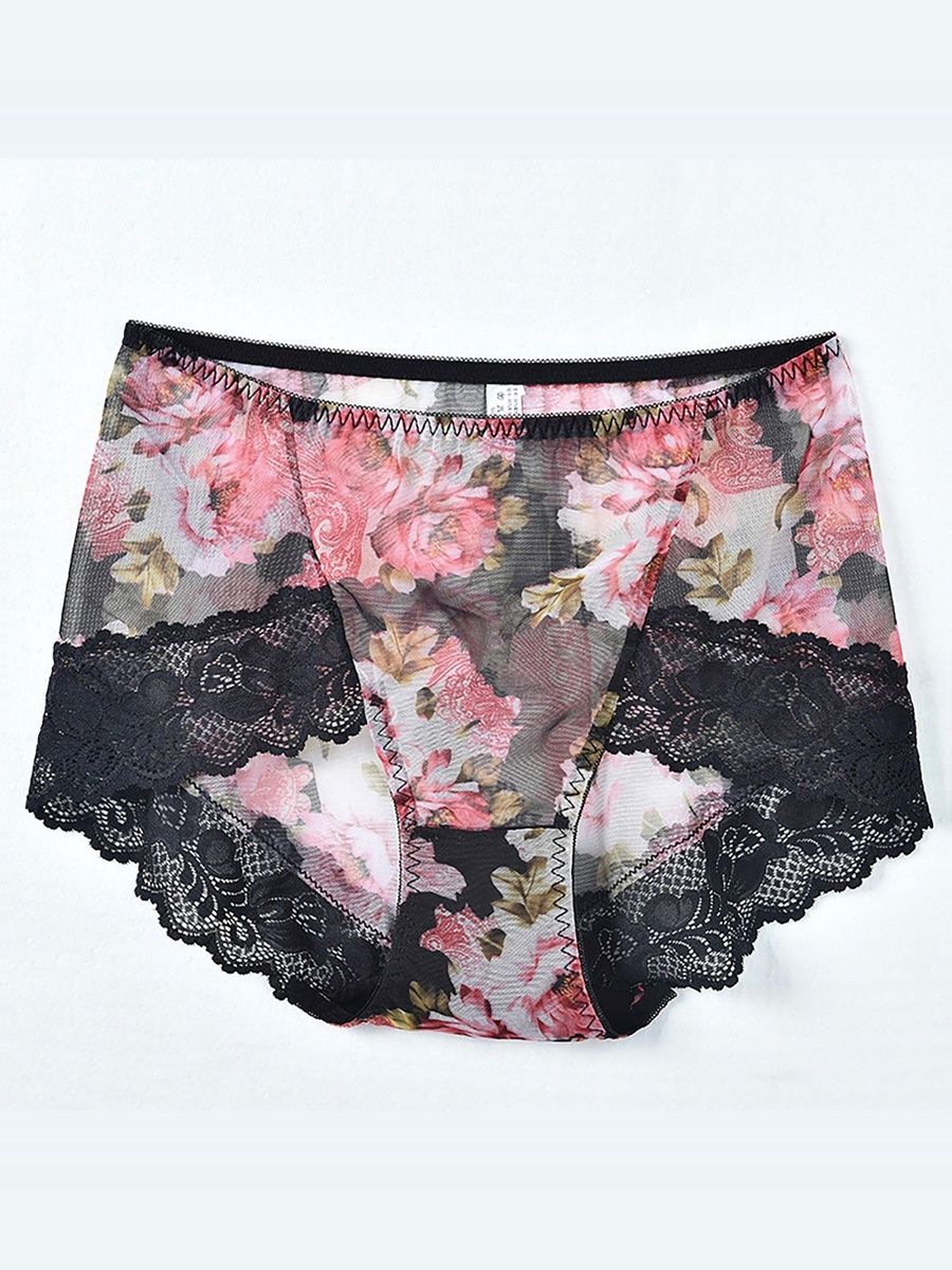 ТрусыбрифыЖенскиекружевныетрусики,Винтажныепринты70-х,1шт