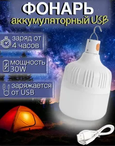 Фонарь походный аккумуляторный USB кемпинговый, на крючке / Уличный светильник подвесной светодиодный туристический для охоты и рыбалки SHELLY HOME Подобрали для вас