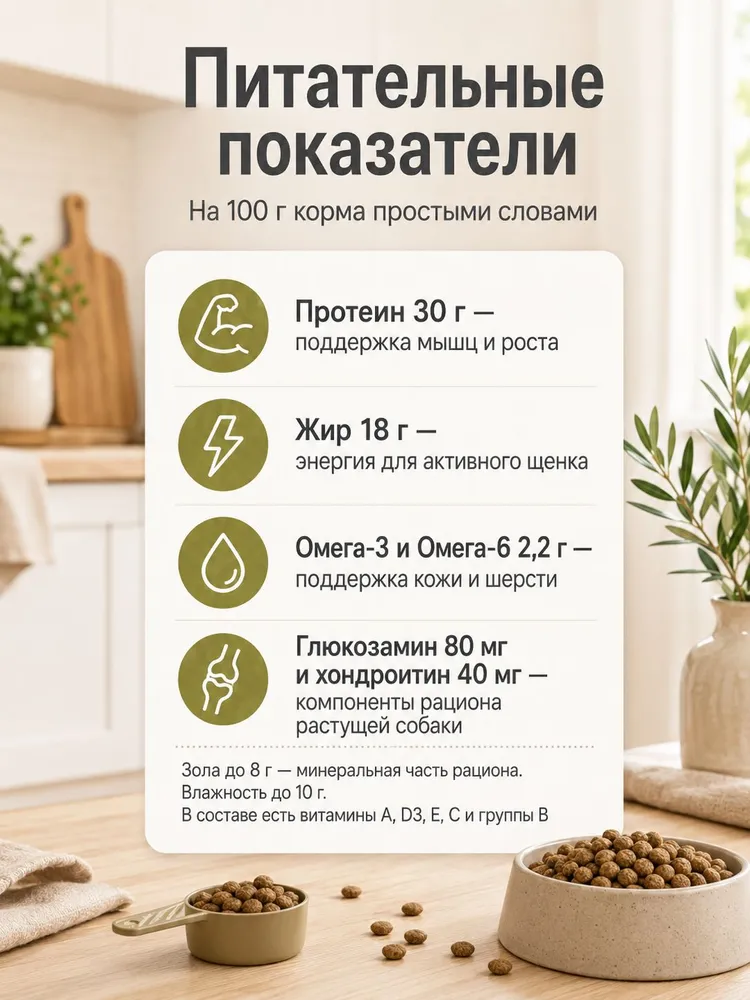 Сухой корм Delicana для собак, средние, говядина, 1,5 кг, фото 6