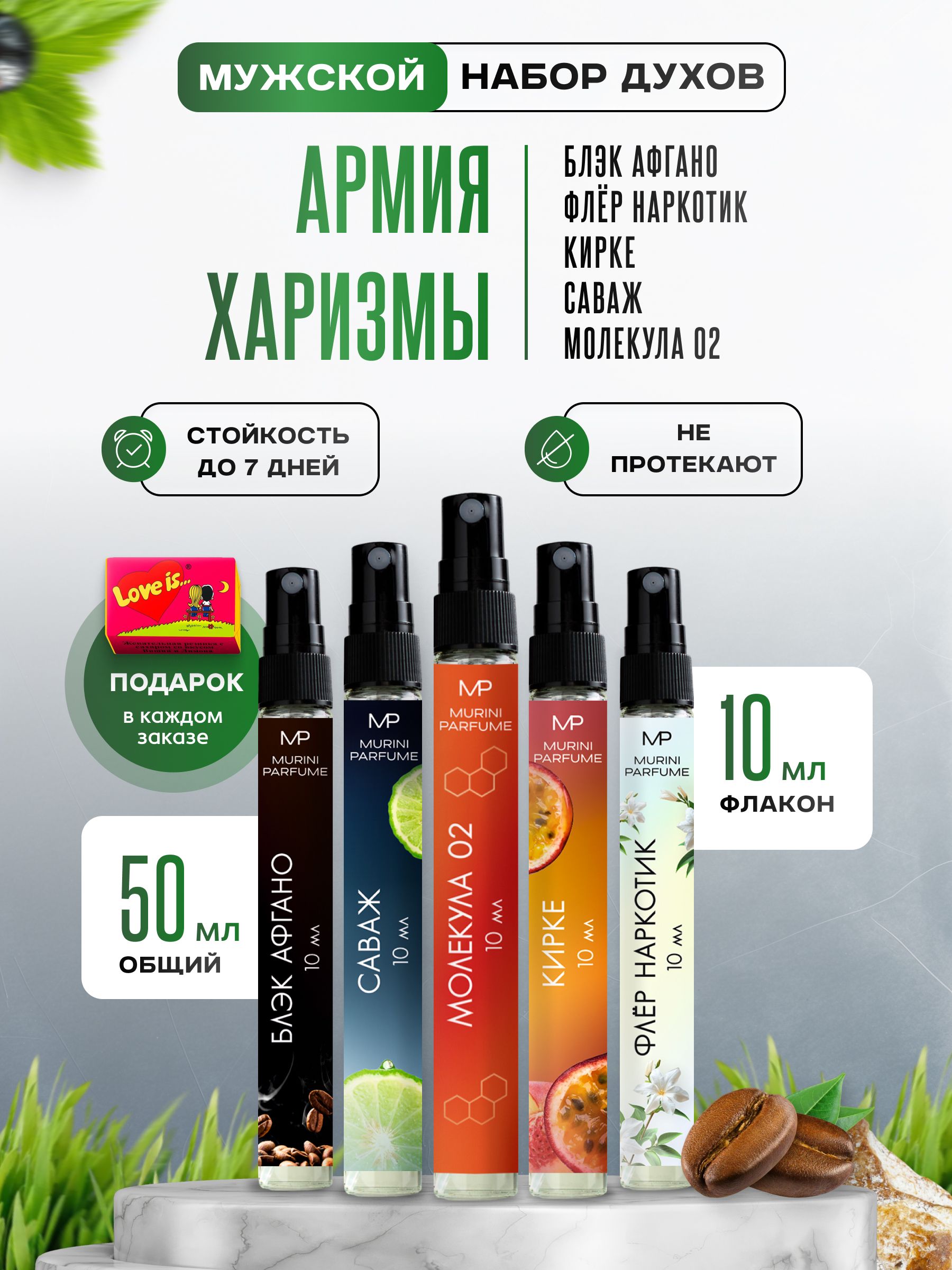 Духимужскиенаборпробников5шт50млАрмияХаризмы