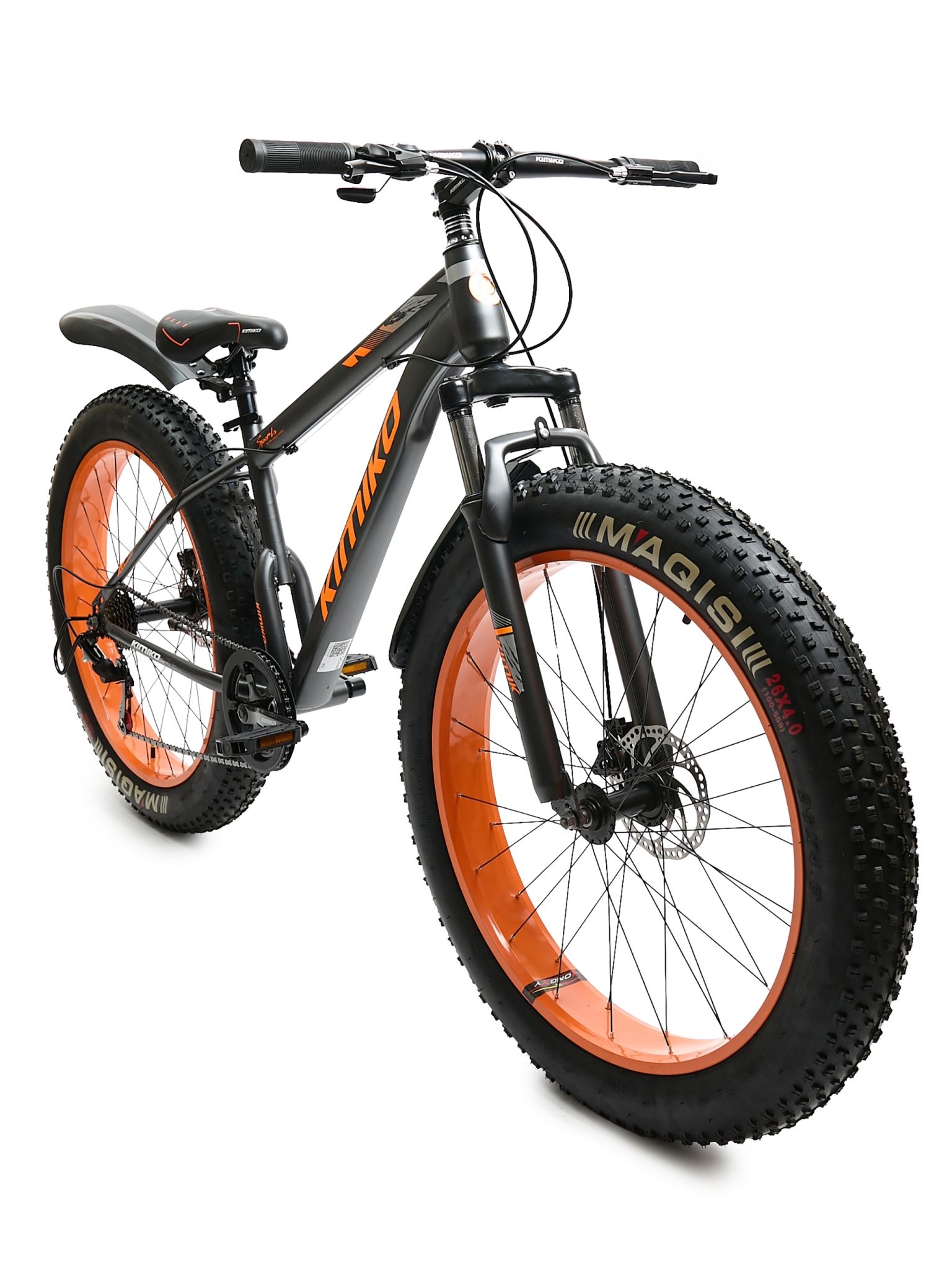 Fat-bikeвелосипедKimiko26(2025),16,Серый/Оранжевый