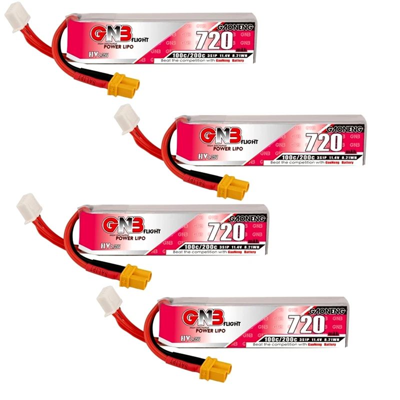 2/4PCSGNB3S11.4V720mAh100CлипобатареяXT30Plug