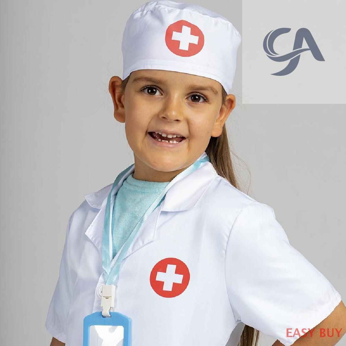 Наборкостюмдокторадетскийсхалатомврачаишапочкой