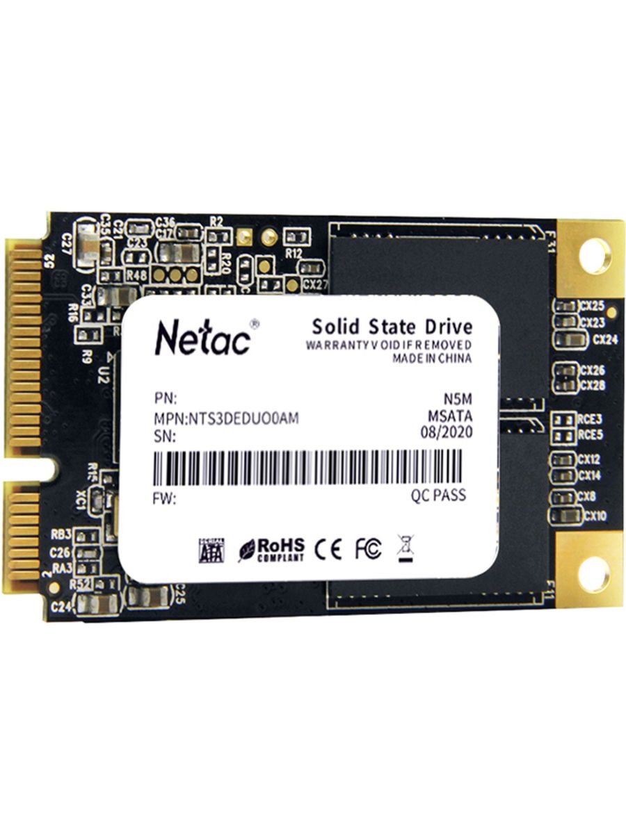 Netac128ГБВнутреннийSSD-дискNetacNT01N5M-128G-M3XSSDнакопительSSDN5M128GBmSATA(NT01N5M-128G-M3X)