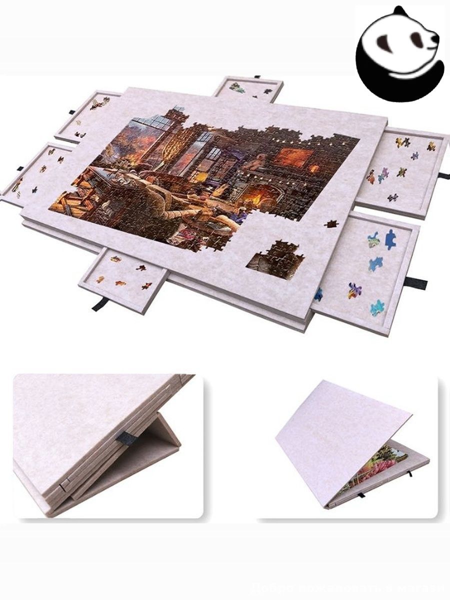 Эксклюзивныйнабор6разноцветныхконтейнеровскрышкойпазломдо1000элементов