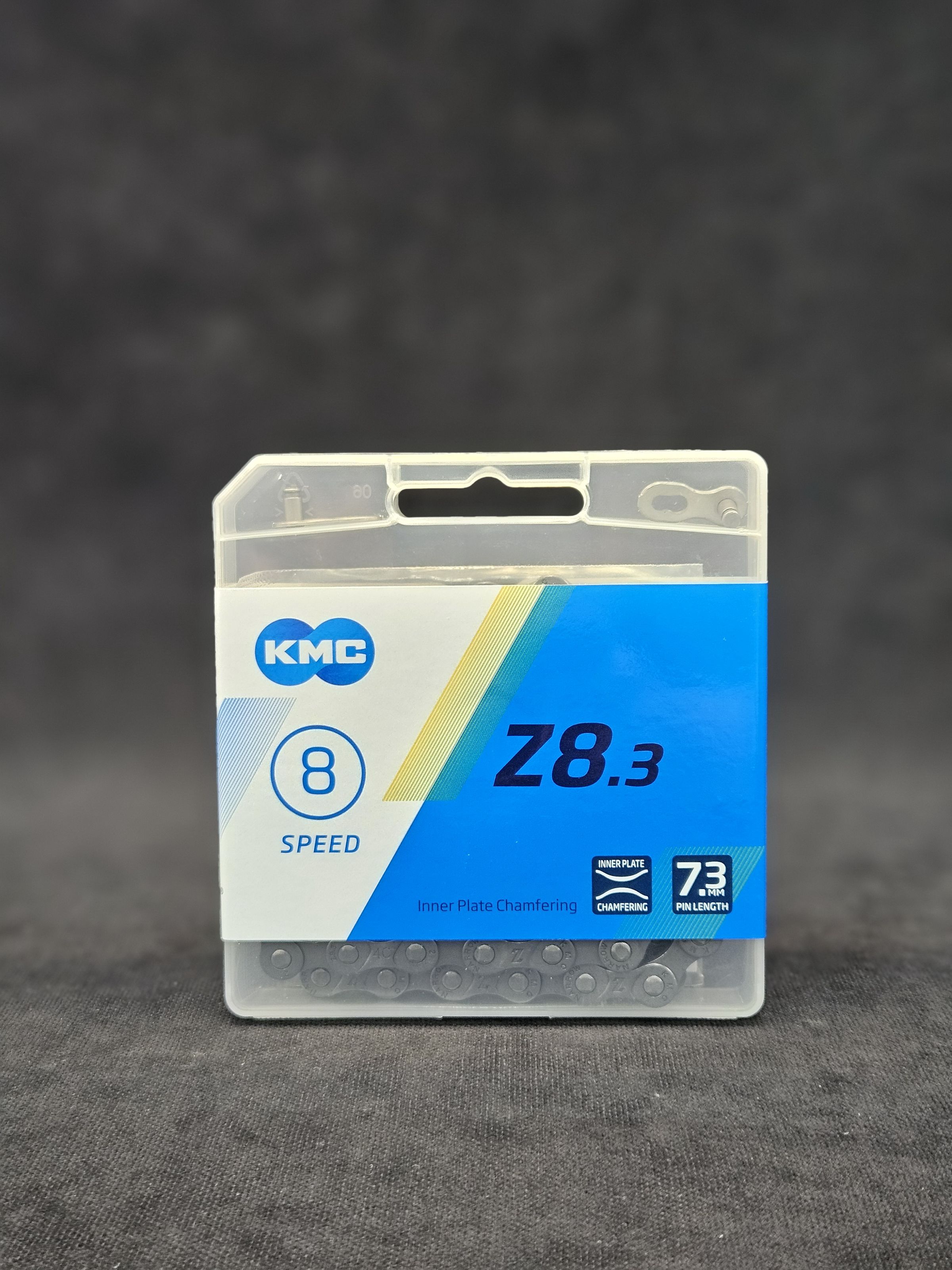 ЦепьвелосипеднаяKMCZ8.3Gray,8скоростей,114/116звеньев,сзамкомMissingLink8R/CL573Rвкомплекте