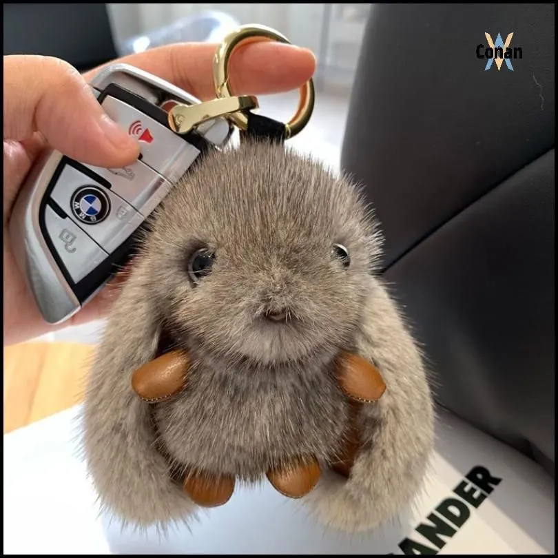 Брелок,настоящаянорка,плюшеваяигрушкадлинноухийкролик,брелокдлясумки